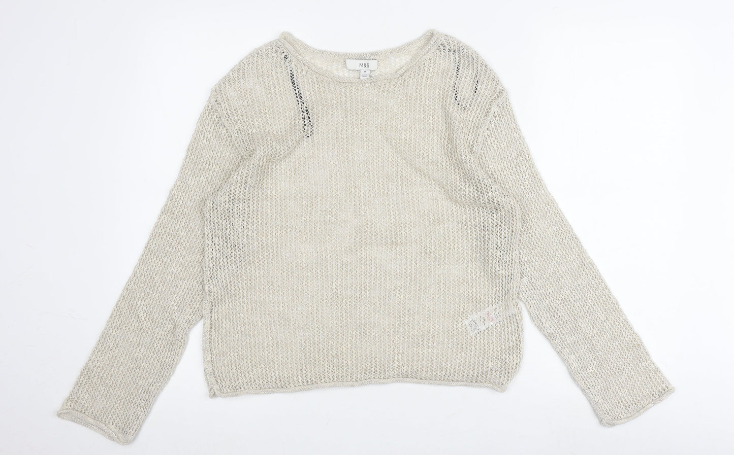 Womens UK Size M Marks and Spencer Ivory Pullover Jumper