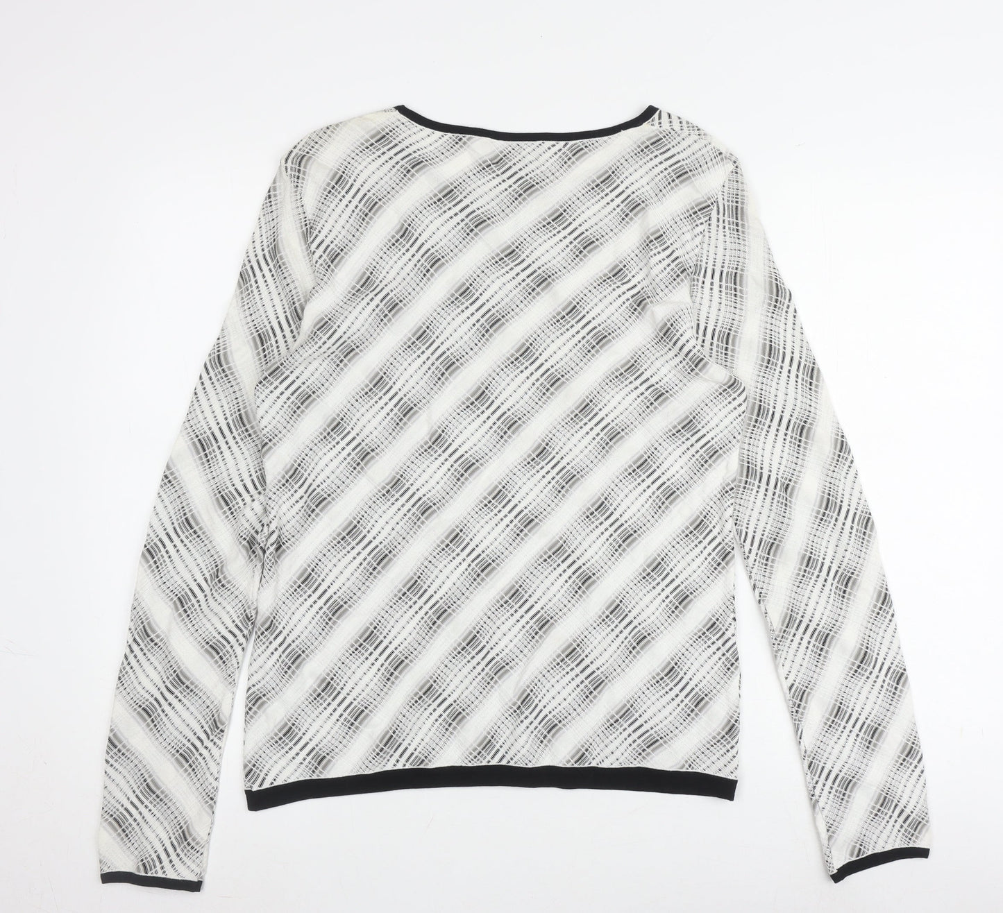 Lord & Taylor Women's L Cotton Jumper Black/White