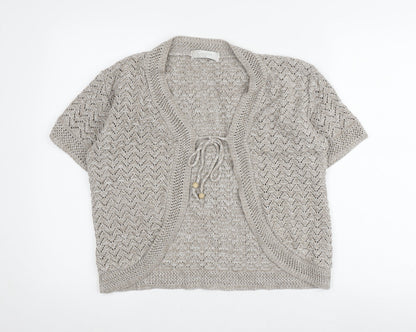 Classics Women's Beige Cotton Acrylic Shrug S/M