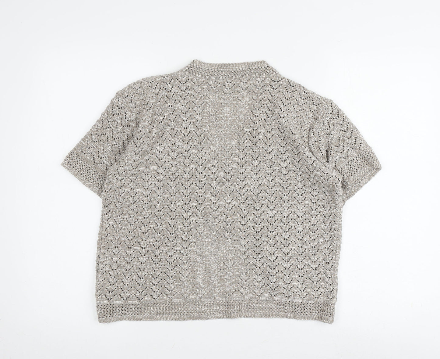 Classics Women's Beige Cotton Acrylic Shrug S/M