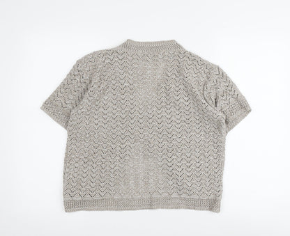 Classics Women's Beige Cotton Acrylic Shrug S/M