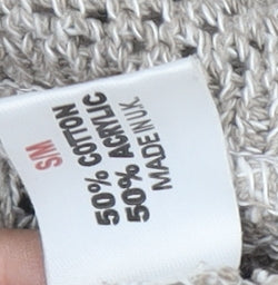 Classics Women's Beige Cotton Acrylic Shrug S/M