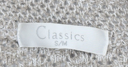 Classics Women's Beige Cotton Acrylic Shrug S/M