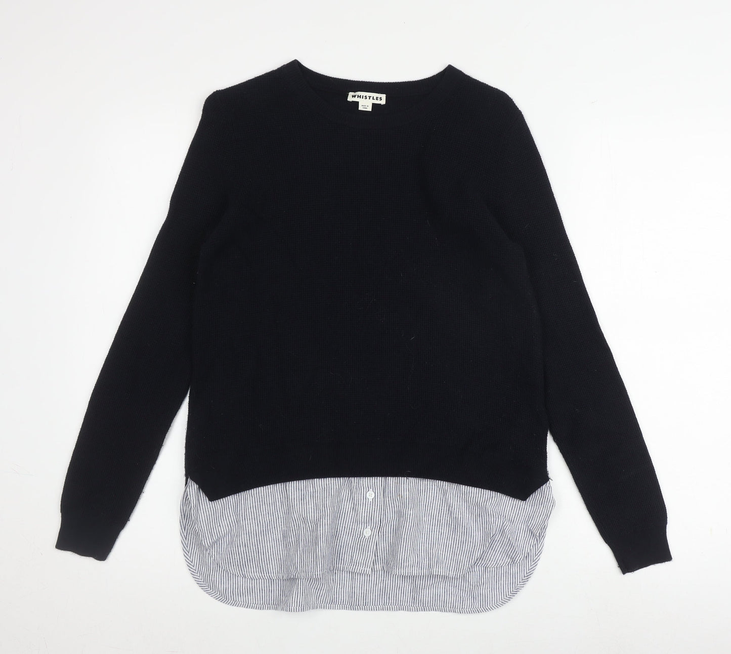 Womens UK Size S Whistles Black Pullover Jumper