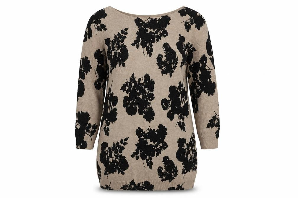 Womens UK Size 10 M&Co Beige Pullover Jumper