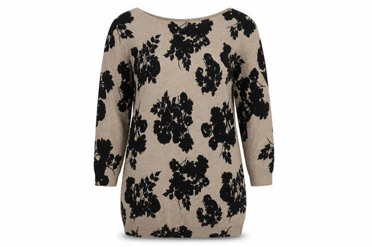 Womens UK Size 10 M&Co Beige Pullover Jumper