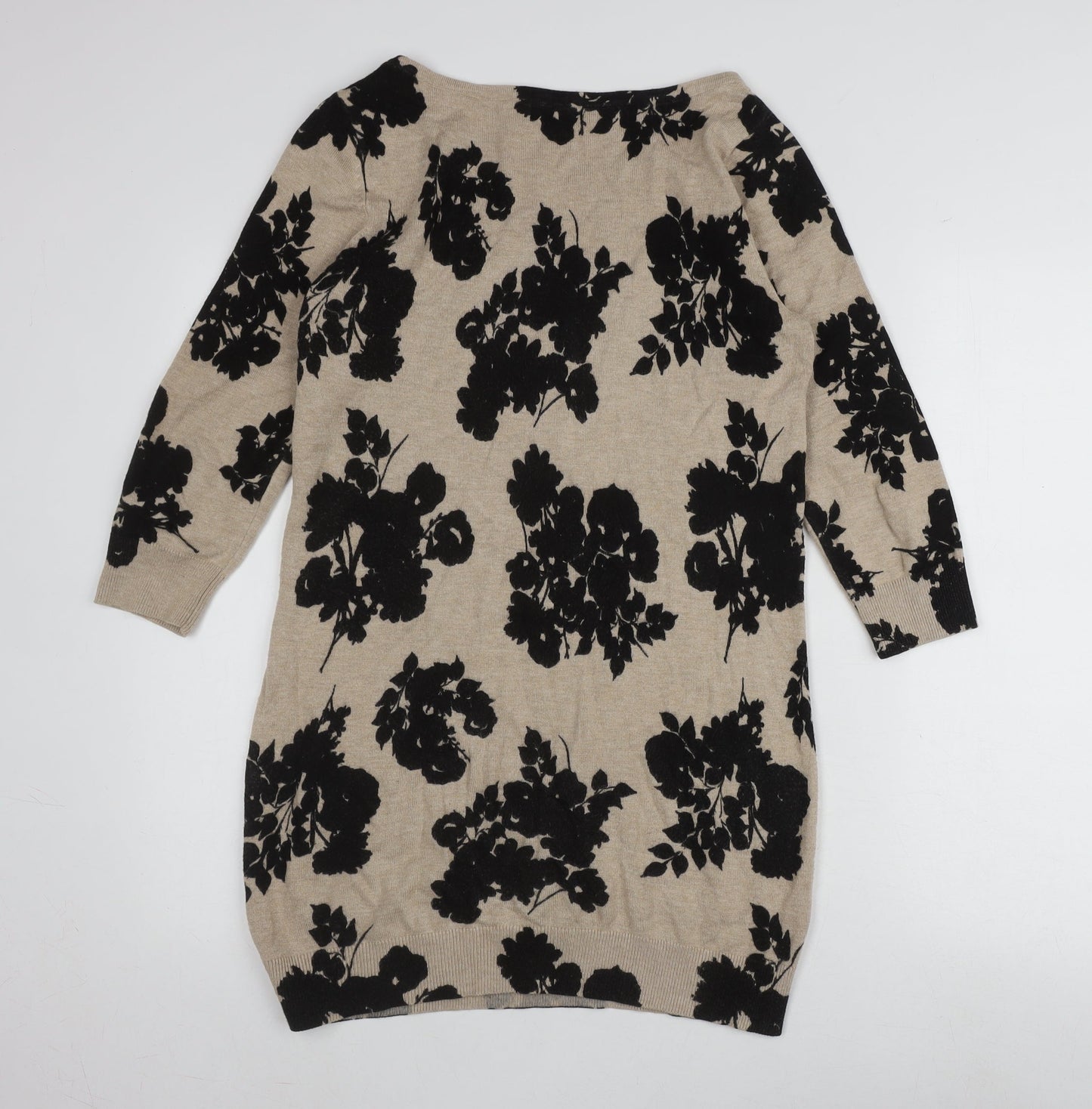 Womens UK Size 10 M&Co Beige Pullover Jumper