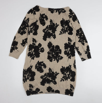 Womens UK Size 10 M&Co Beige Pullover Jumper