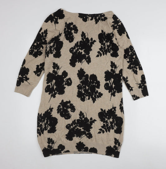 Womens UK Size 10 M&Co Beige Pullover Jumper