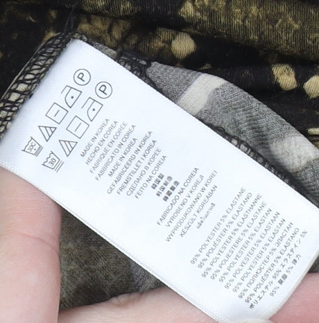 Michael Kors Women's L Brown Animal Print Dress