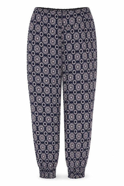 s.Oliver Women's Blue Floral Jogger Trousers - Size 8