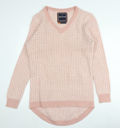 Womens UK Size 14 SoulCal & Co Pink Pullover Jumper