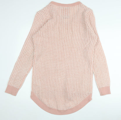 Womens UK Size 14 SoulCal & Co Pink Pullover Jumper