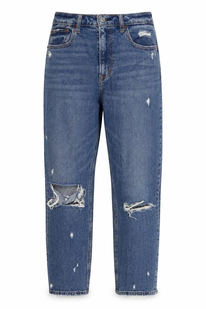 Womens UK Size 26 Abercrombie & Fitch Relaxed Fit Mom Blue Jeans