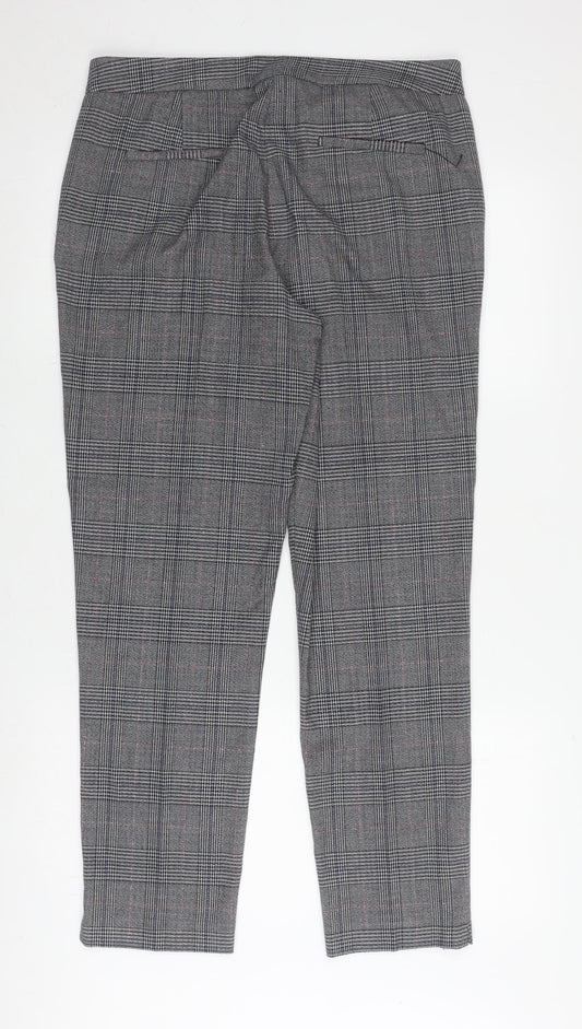 Laura Ashley Women's Grey Check Trousers Size 12