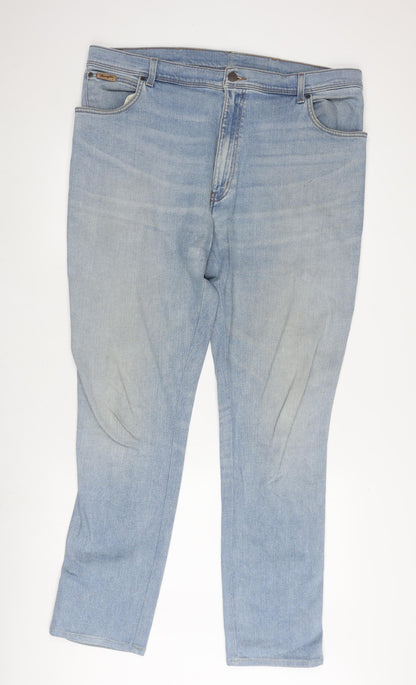 Wrangler Men's Blue Denim Jeans Size 44 Light Wash