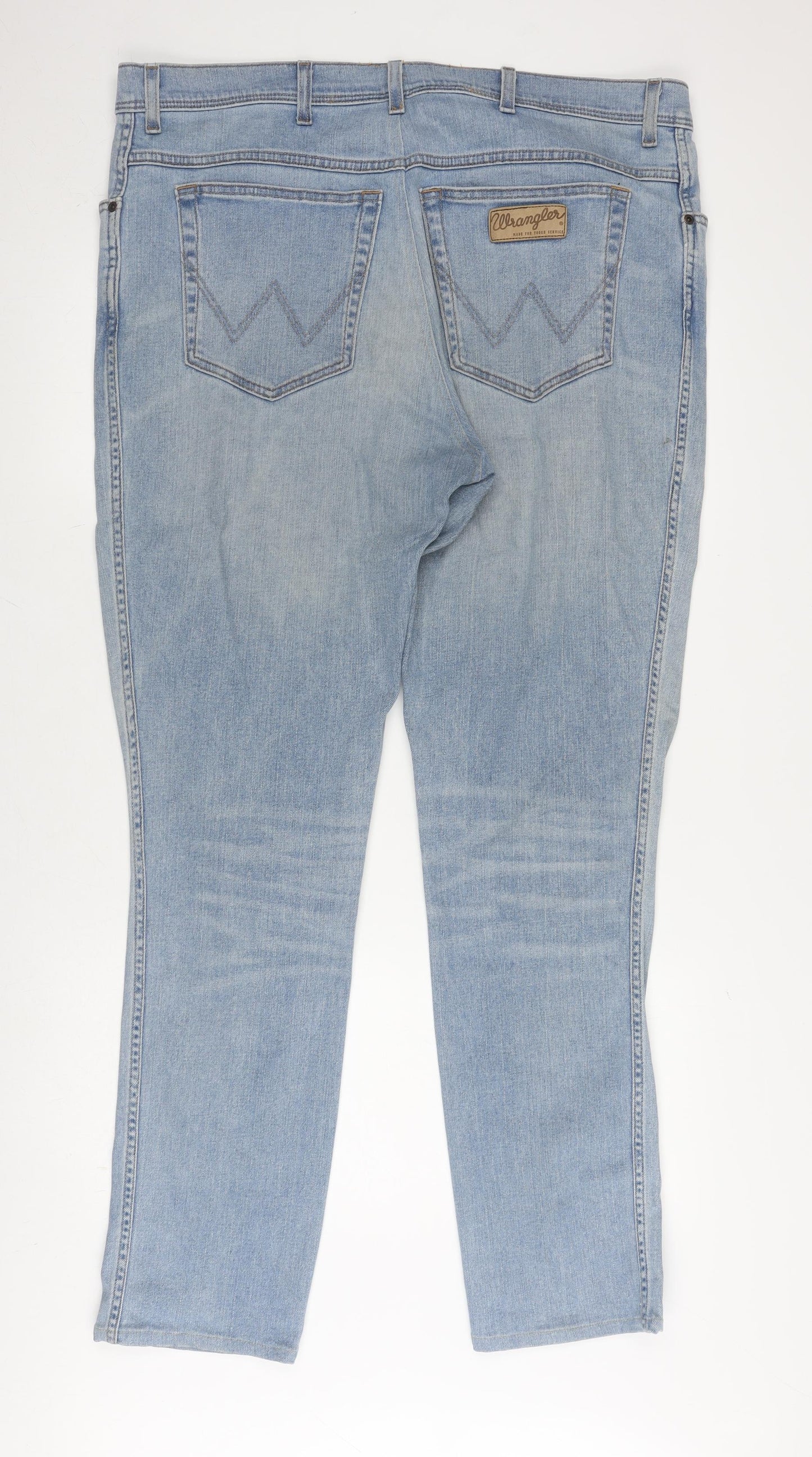 Wrangler Men's Blue Denim Jeans Size 44 Light Wash