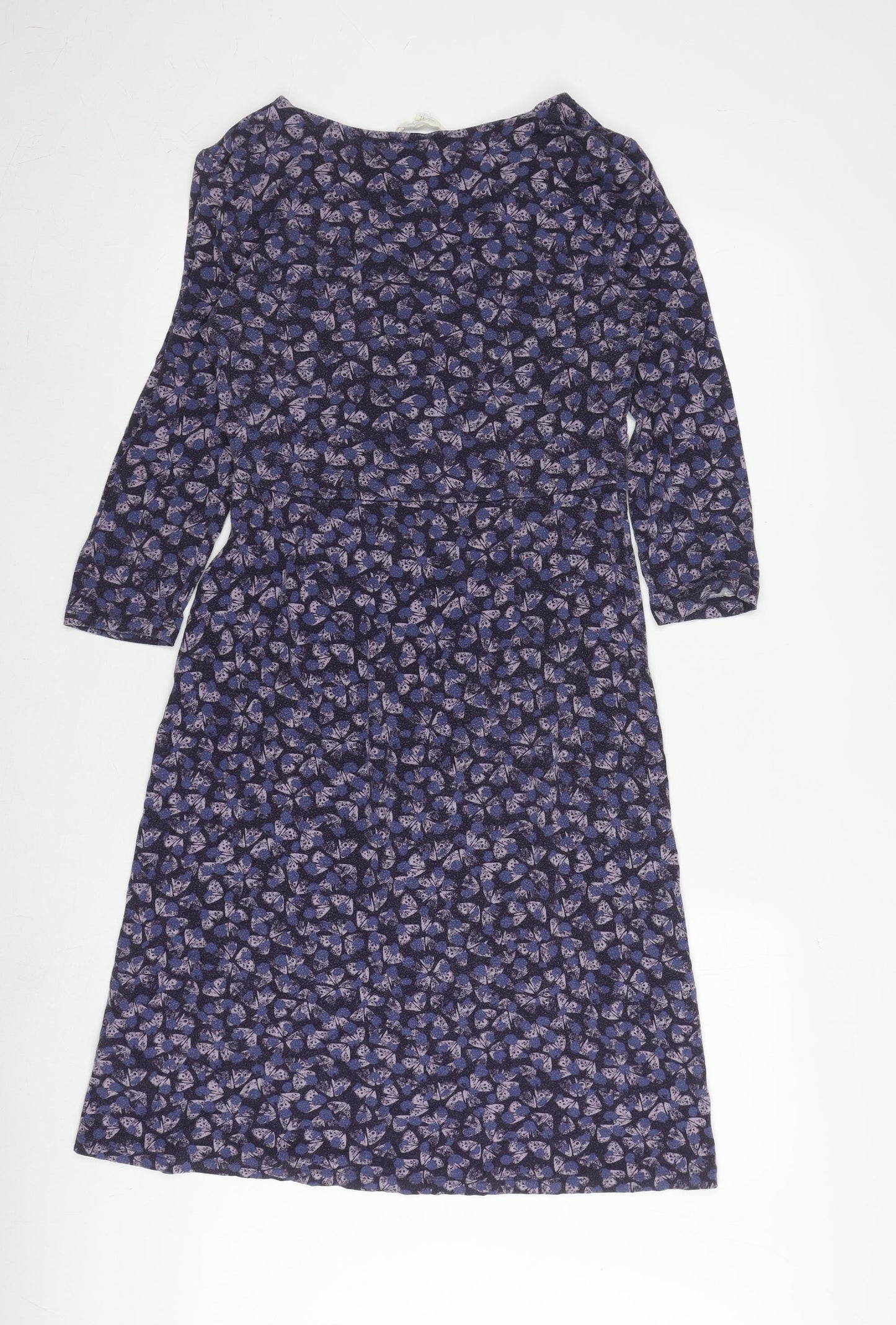White Stuff Women's Blue Floral Dress, Size 12