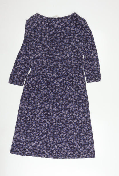 White Stuff Women's Blue Floral Dress, Size 12