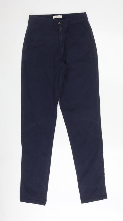 Womens UK Size 4 Joules Regular Fit Casual Blue Trousers
