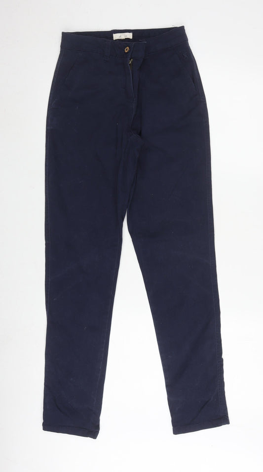 Womens UK Size 4 Joules Regular Fit Casual Blue Trousers