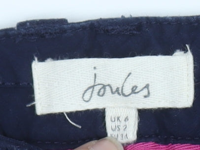 Womens UK Size 4 Joules Regular Fit Casual Blue Trousers