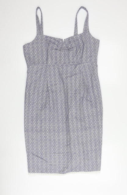 Noa Noa Women's Blue Sleeveless Geometric Dress M