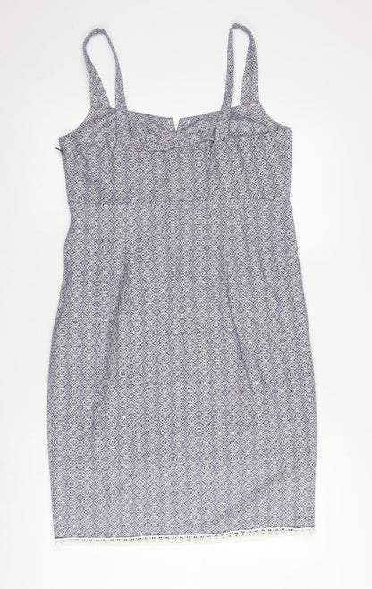 Noa Noa Women's Blue Sleeveless Geometric Dress M