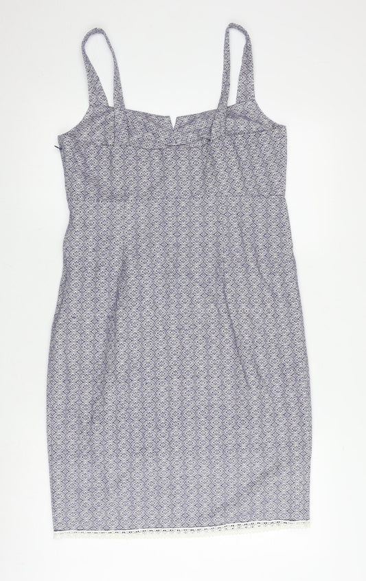 Noa Noa Women's Blue Sleeveless Geometric Dress M
