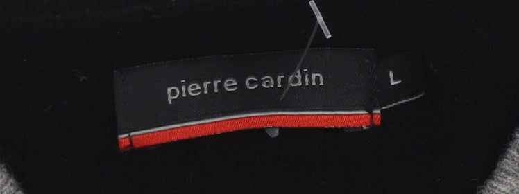 Pierre Cardin Men's Black V-Neck Pullover Jumper L