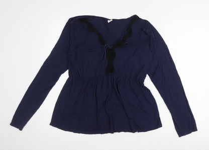 Womens UK Size XL Hush Blue Tunic Blouse