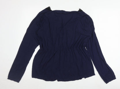Womens UK Size XL Hush Blue Tunic Blouse