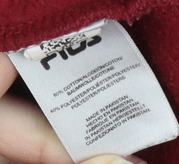 Mens UK Size L FILA Red Pullover Sweatshirt