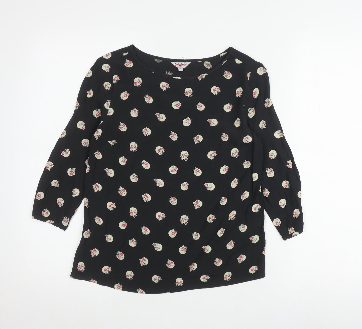 Womens UK Size 6 Cath Kidston Black Basic Blouse