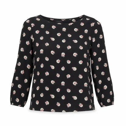 Womens UK Size 6 Cath Kidston Black Basic Blouse