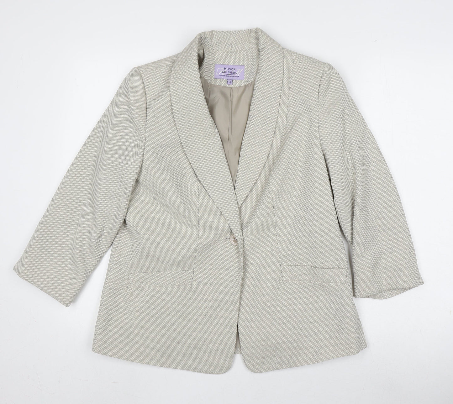 Honor Millburn Women's Beige Blazer Size 12