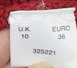 Eastex Women's Red Cardigan V-Neck Size 10