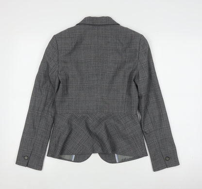 Banana Republic Women's Grey Blazer, Size 2, Check Pattern