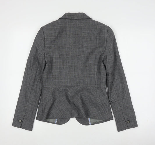 Banana Republic Women's Grey Blazer, Size 2, Check Pattern