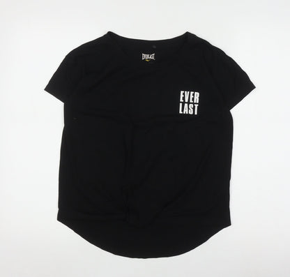 Womens UK Size 12 Everlast Black Basic T-Shirt