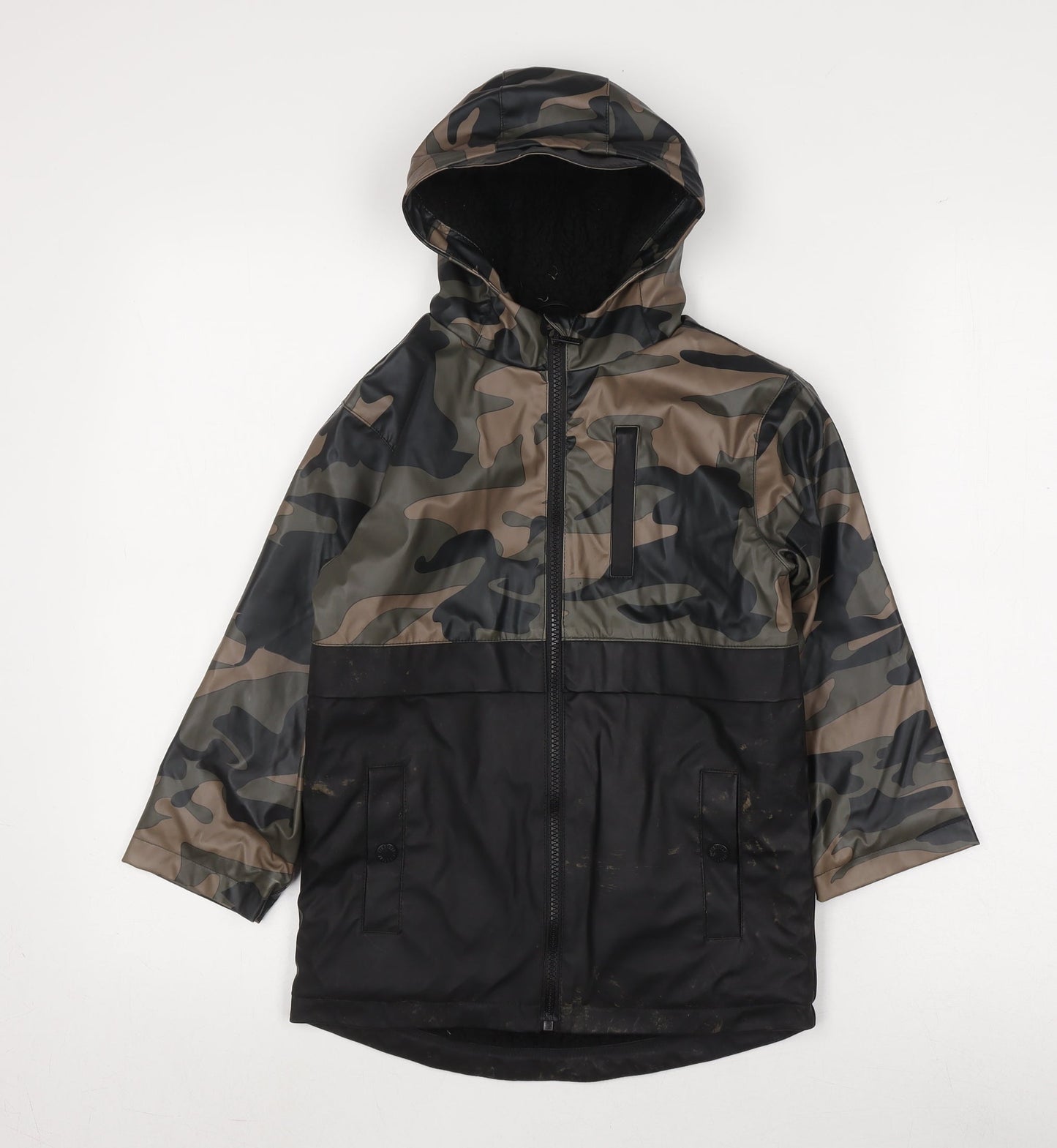 Firetrap Boys Black Camouflage Hooded Jacket 5-6 Years