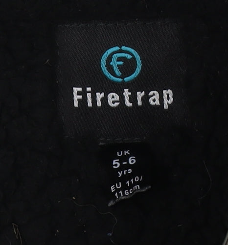 Firetrap Boys Black Camouflage Hooded Jacket 5-6 Years