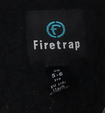 Firetrap Boys Black Camouflage Hooded Jacket 5-6 Years