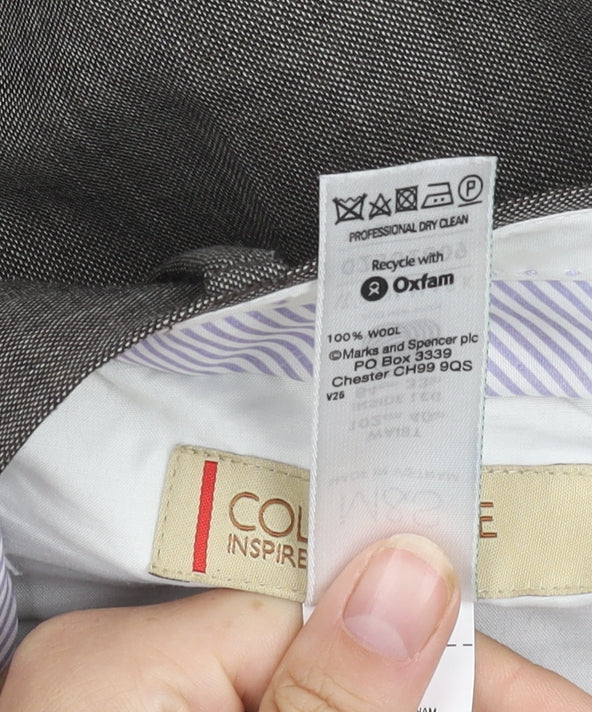 Marks and Spencer Men's Brown Wool Dress Pants