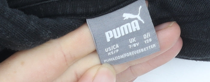 Puma Boys Black Pullover Hoodie - 7-8 Years