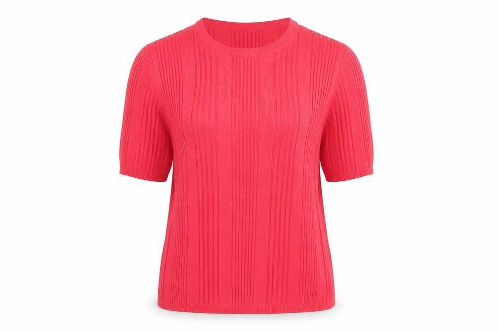 Womens UK Size 16 Marks and Spencer Red Basic Blouse