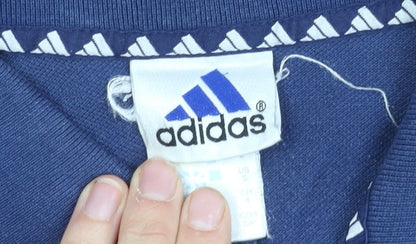 Adidas Men's Blue Polo Shirt Size S - Classic Sporty Style