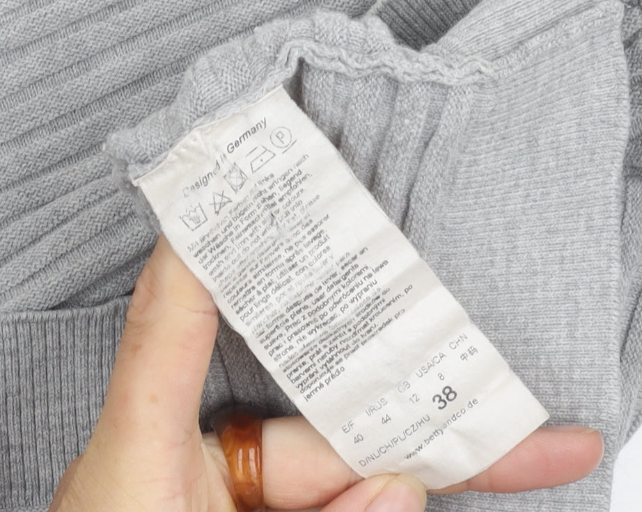 Womens UK Size 10 BETTY & CO Grey Pullover Jumper