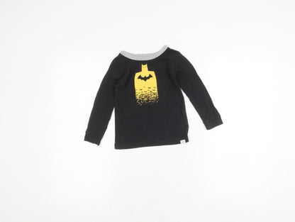 Boys' GAP DC Superhero Black T-Shirt 4 Years Long Sleeve