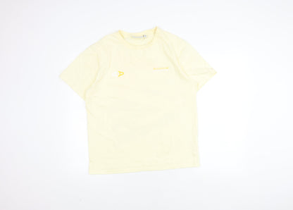 Arcminute Unisex Yellow Geometric Print T-Shirt M